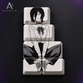 Reze · Set monocromo de 5 keycaps