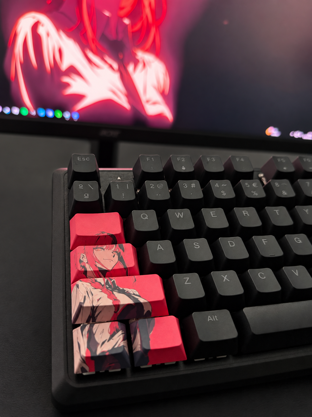 MAKIMA · Set rojo de 5 keycaps